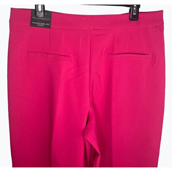 Meg & Margot Colette Cropped Wide-Leg Pink Dress Pants Large - Picture 5 of 16